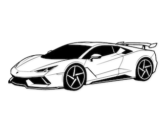 Luxury Sports Car Svg: Bold High Contrast Design For Cutting Projects