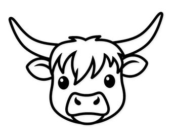 Highland Cow Face Svg: Cute Design For T-Shirts
