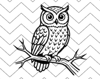 Majestic Owl Svg Svg Png Dxf: Elegant Design For Wall Art