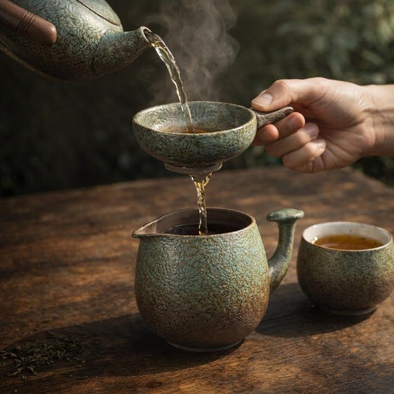 Japanese Gongfu Tea Set with Kyusu Teapot – Ceramic Teaware Gift, Zen Ritual