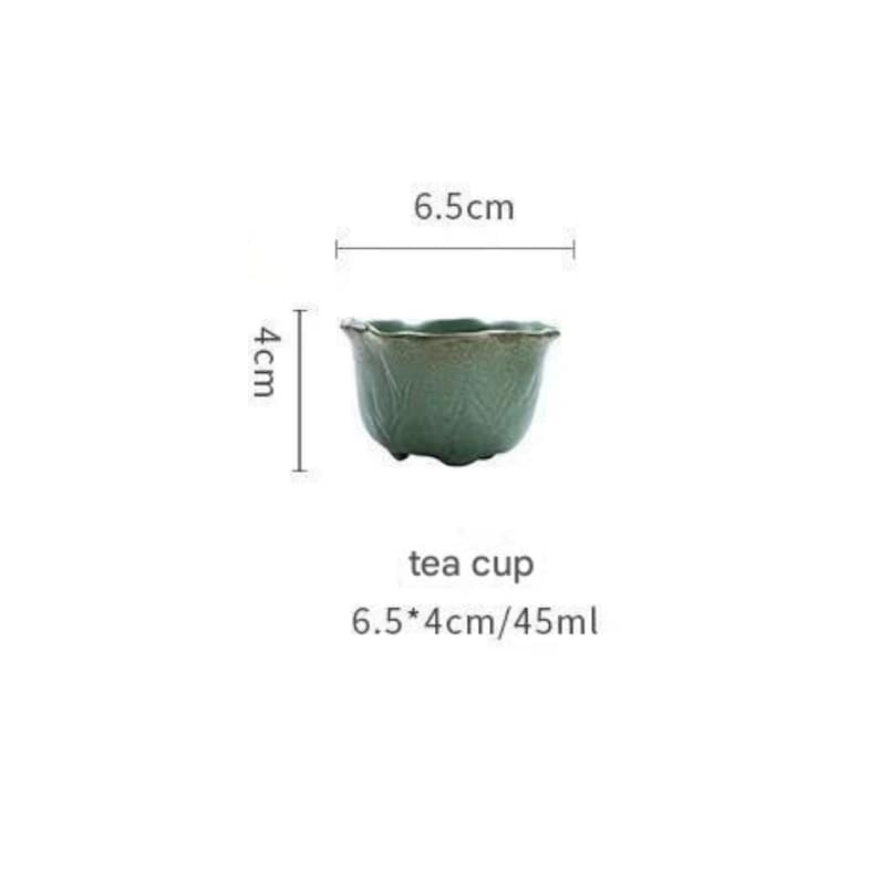 Japanese Kyusu Teapot Set with Lotus Tray – Matcha Gift, Zen Home Decor image 10