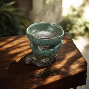 May include: A set of three ceramic mugs with a speckled, matte finish. The mugs are in shades of cream, light brown, and dark brown. Each mug has a simple, minimalist design, perfect for coffee or tea.