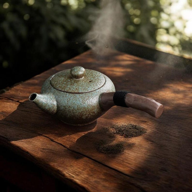 Japanese Gongfu Tea Set with Kyusu Teapot – Ceramic Teaware Gift, Zen Ritual image 2