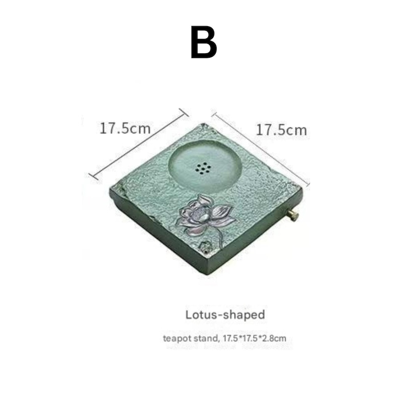 Japanese Kyusu Teapot Set with Lotus Tray – Matcha Gift, Zen Home Decor image 12