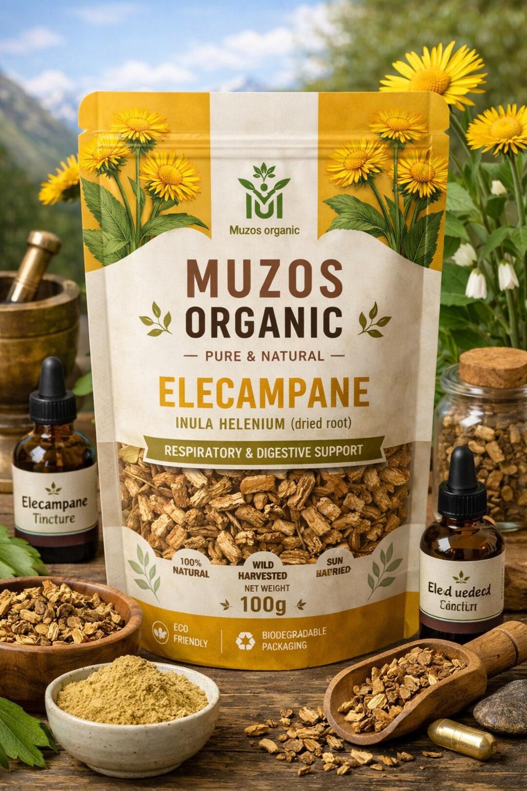 Elecampane Root | Inula Helenium | Organic Dried Root | Herbal Tea ...