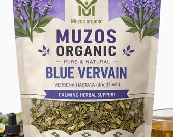 Blue Vervain | Verbena hastata | Organic Dried Herb | Herbal Tea | Natural Wellness | Loose Leaf Botanicals
