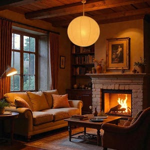 Suspension en papier, papier de riz, minimalisme nordique, plafonnier LED pour la maison