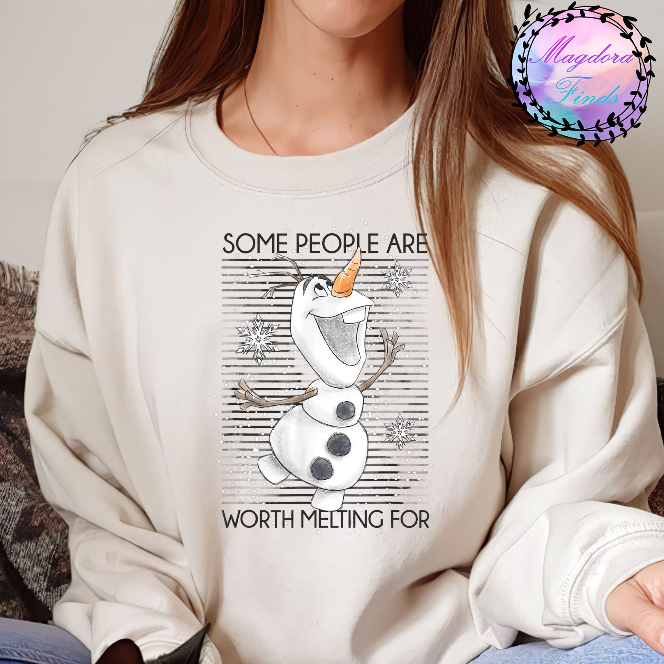 Discover Disney Frozen Olaf Some People Are Worth Melting For Sweatshirt