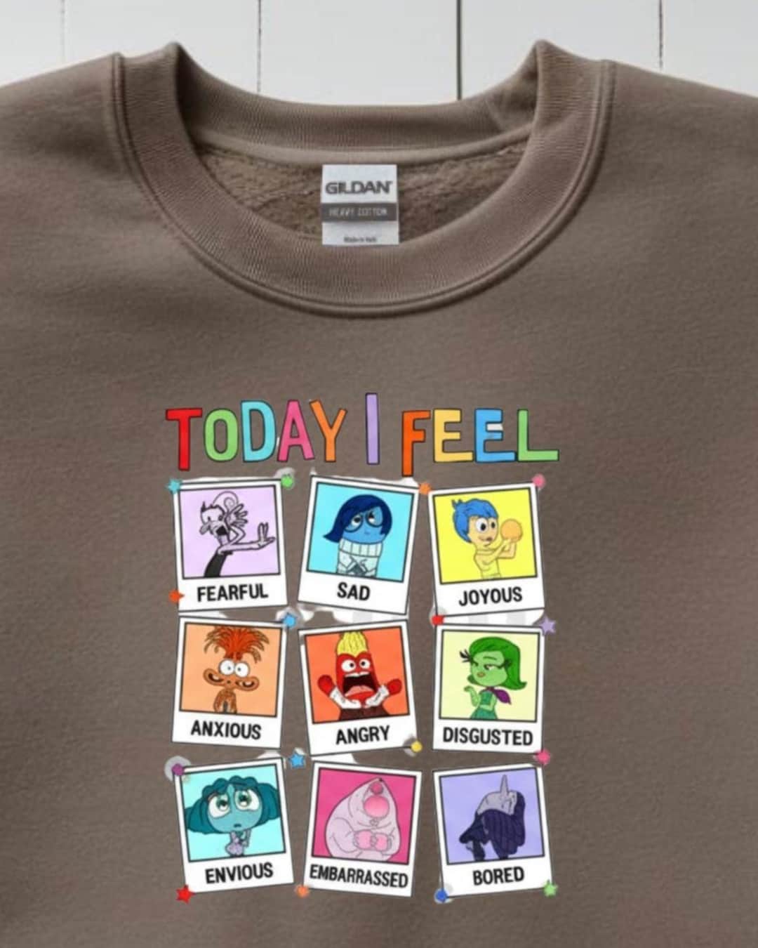 Inside Out Emotions Chart Graphic Tee, Animated Movie Fan Shirt - Etsy