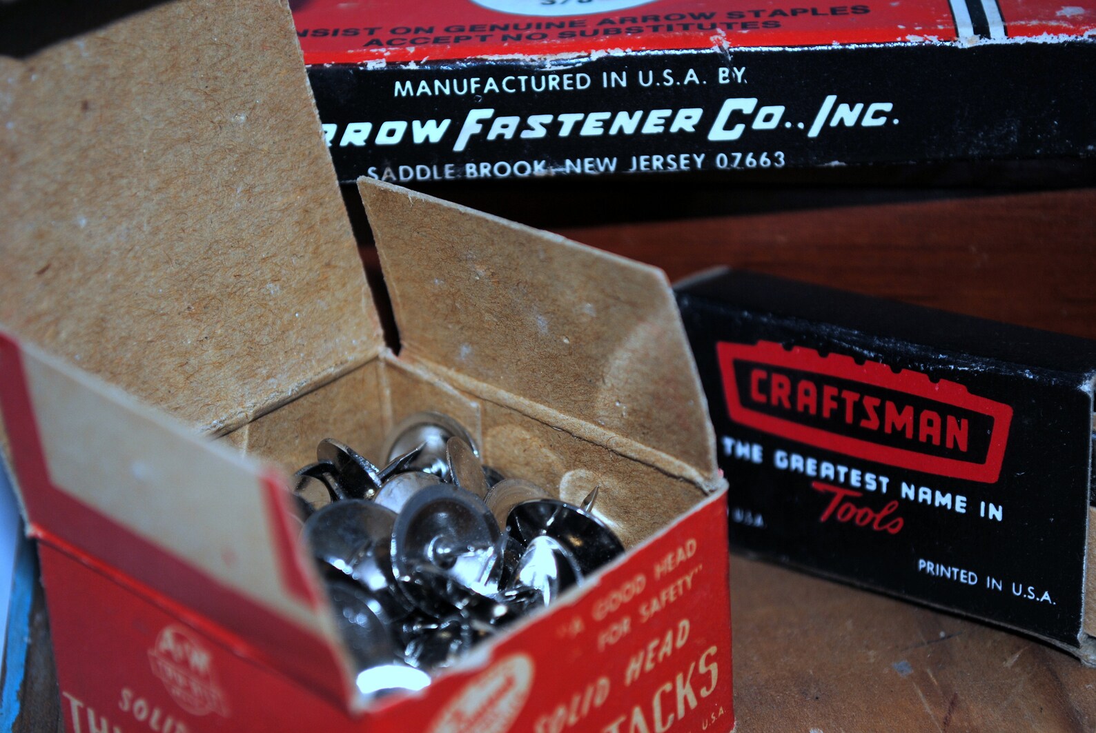 Staples Thumb tacks Razor blades Tools Work bench stuff Etsy