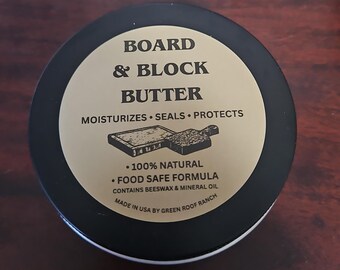 Cutting Board Butter | Beeswax Wood Conditioner | Butcher Block Oil | Handmade Food Safe | Farmhouse Kitchen Gift