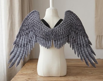 Kids Angel Wings Gray Costume for Christmas Play