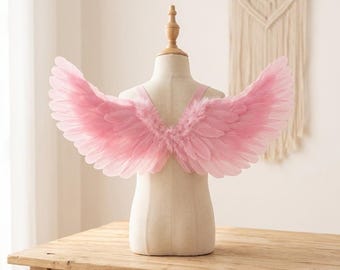 Pink Angel Wings for Kids, Foldable Cosplay Costume