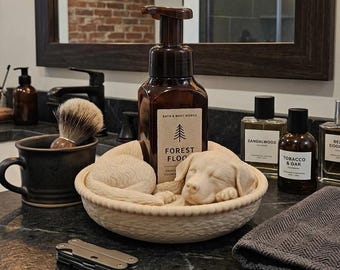 Sleeping Lab Soap Holder - 3D printed