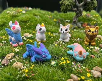 Set of 6 Mythical Hatchlings Articulated 3d printed