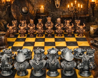 Viking Inspired Chess Pieces (board sold separately)