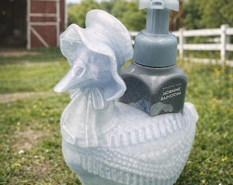 Adorable Country Goose Translucent Blue Soap Holder - Unique 3D Printed, BBW Design