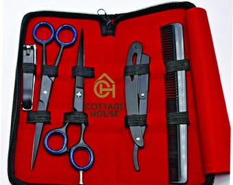5-Piece Barber Kit – Stainless Steel Hair Cutting & Grooming Set