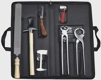 Farrier Tool Kit | Professional Horse Hoof Care & Horseshoeing Tools | Hand-Powered Farrier Equipment