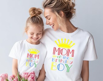 Mom of the Birthday Boy Shirt – Personalized Crown Tee