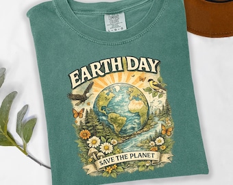 Earth Day Save the Planet T-Shirt, Environmental Nature Graphic Tee