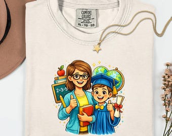 Teacher Student Shirt, Last Day of School Tee, Kindergarten Graduation Gift