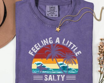 Retro Sunset Beach Shirt, Palm Tree Vacation Tee, Ocean Lover Unisex Tshirt