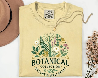 Botanical Collection Nature Wellbeing Tee, Floral Garden Shirt