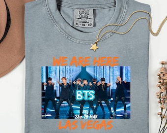 BTS Las Vegas Concert Shirt, Arirang Tour 2026, We Are Here Tee