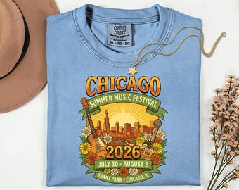 Chicago Summer Music Festival 2026 Retro Graphic Tee, Grant Park Concert Shirt