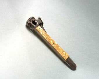 Tagliasigari Pfeilring Solingen 5650 DBGM Vintage anni '50 Apriscatole per sigari con effetto madreperla Oggetto da collezione di tabaccaia di metà secolo Solido