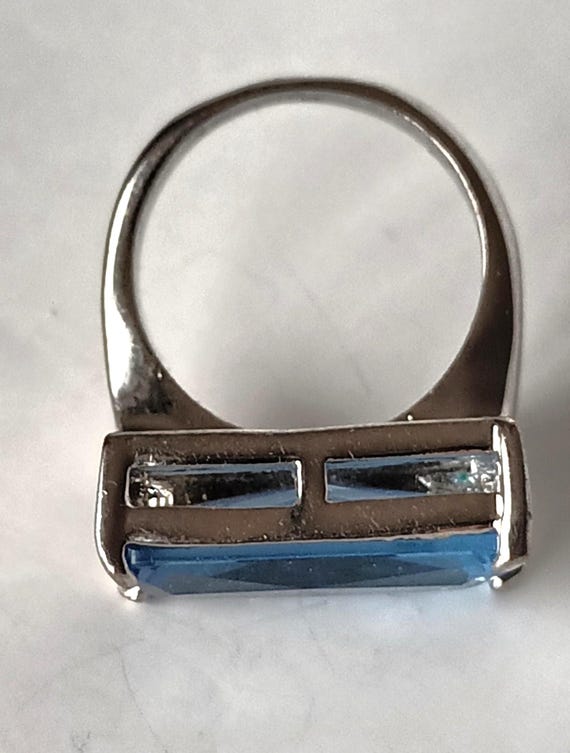 Massive statement ring with light blue crystal (1… - image 8