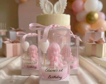 Personalisierte Engel Babypartybevorzugung Kerze, Taufe & Taufbevorzugung, 1. Geburtstags-Party Geschenk