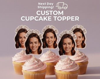 Braut zu sein Cupcake Toppers mit benutzerdefinierten Gesicht Fotos, personalisierte Bachelorette Party Dekor