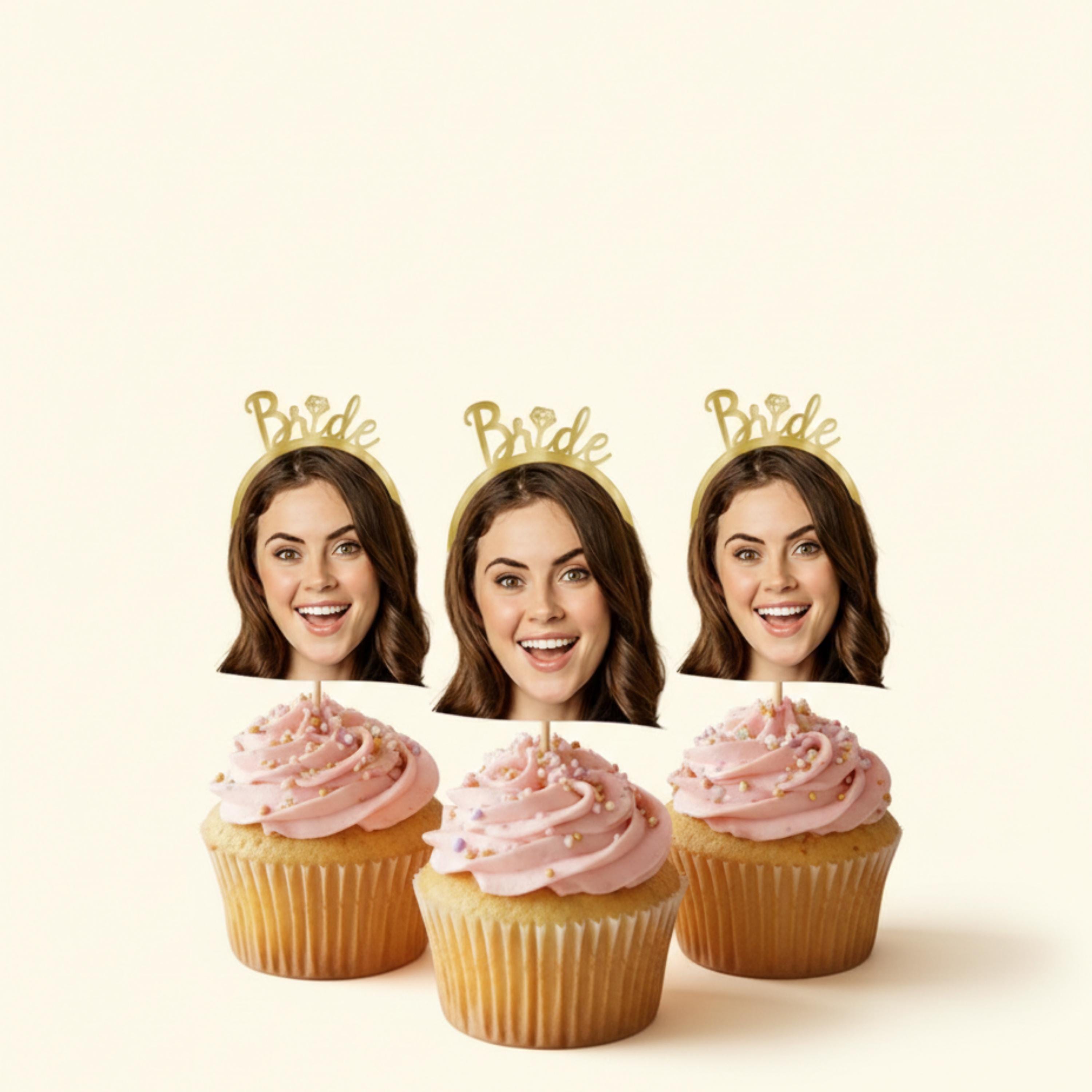 30 pezzi topper per cupcake con fiocchi, cupcake picker, rosa vintage