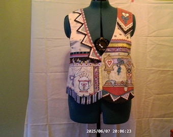 Women's Sewing print Vest