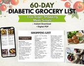 Diabetic Grocery List PDF | Low Sugar Shopping List for Beginners | Printable Food List + Meal Planning Support
