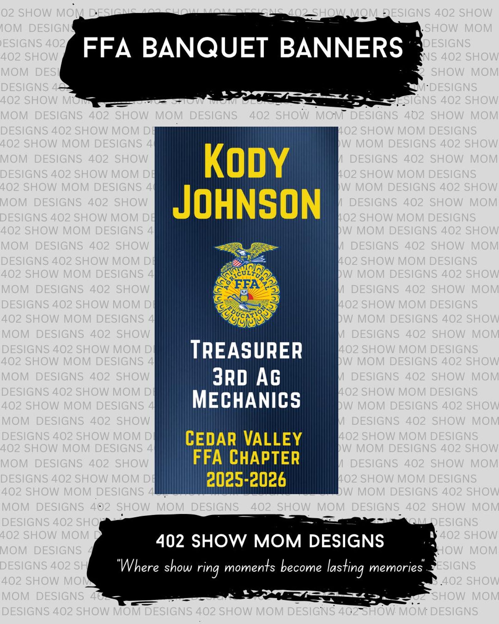 FFA Banquet Banner - Officer CDE Contest Recognition (1' X 2') Vinyl ...