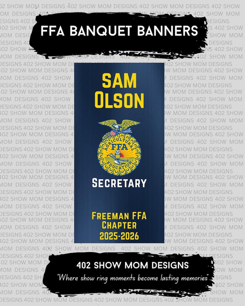FFA Banquet Banner - Officer CDE Contest Recognition (1' X 2') Vinyl ...