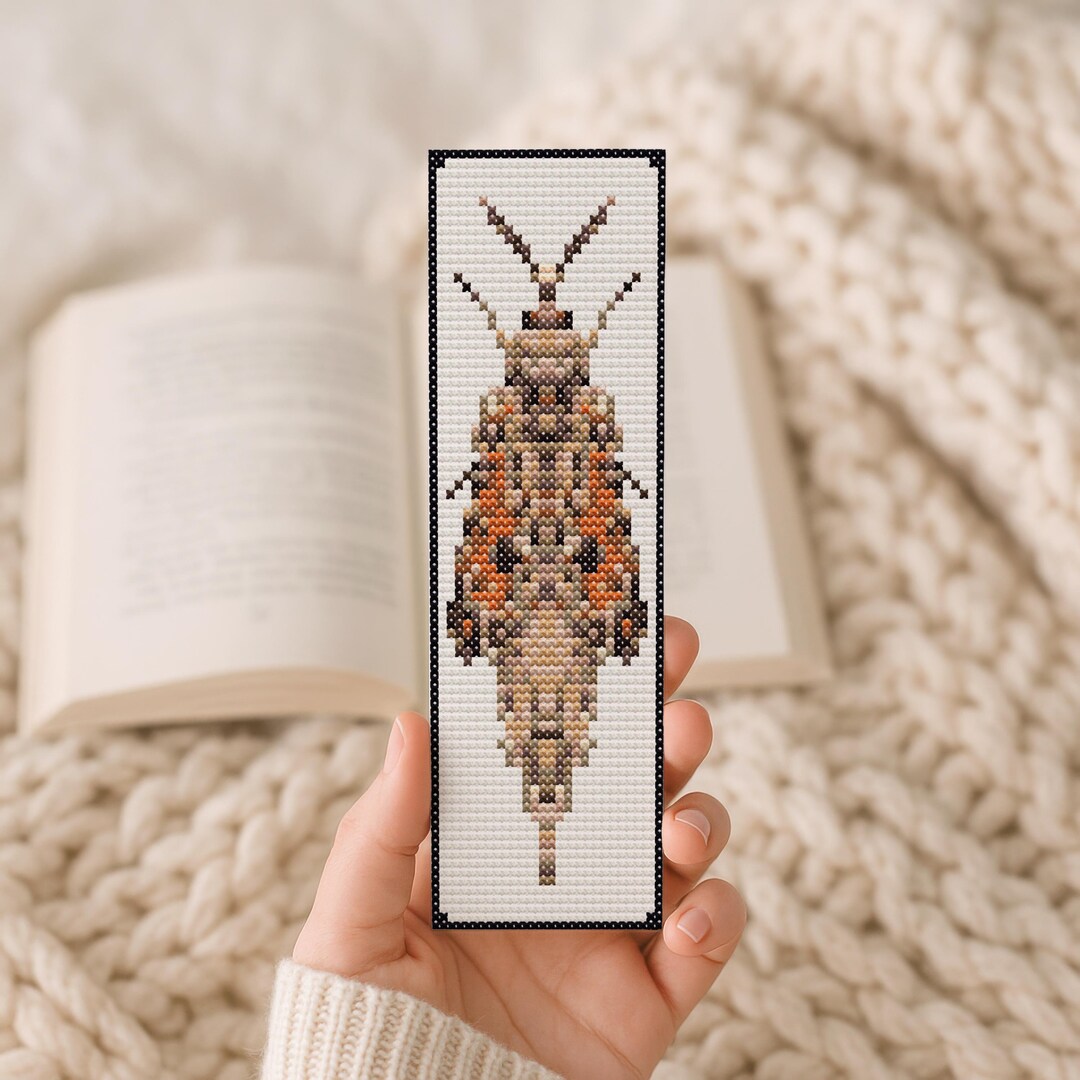 Insect Bookmark Bug Cross Stitch Pattern: Dark Academia Gothic ...