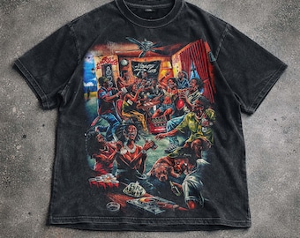 Night Party Vintage T-Shirt, Retro-Szene Grafik-T-Shirt, Urban Life Shirt, Streetwear Hoodie Sweatshirt, Unisex Geschenk.