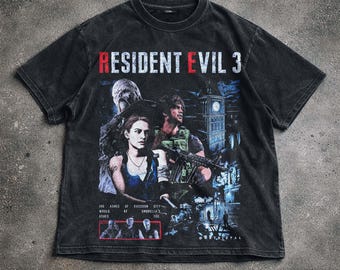 Resident Evil 3 Jill Valentine T-Shirt, Nemesis Graphic Tee, Horror Game Shirt, Zombie Survival Hoodie Sweatshirt, Unisex Gift.