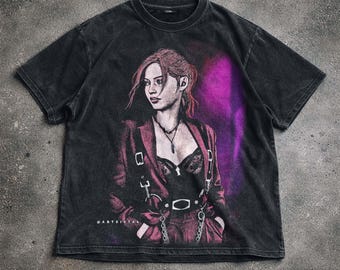 Aesthetic Vintage T-Shirt, Indie Portrait Graphic Tee, Retro Streetwear Shirt, Washed Hoodie Sweatshirt, Unisex Gift.