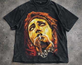 Dark Gothic Vintage Shirt, okkulte Grafik T-Shirt, religiöse Kunst Shirt, Gothic Hoodie Sweatshirt, dunkle ästhetische Kleidung, Unisex Geschenk.