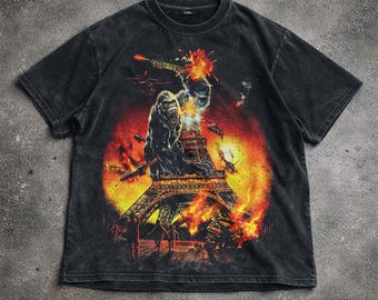 Kaiju Vintage Shirt, Monster Grafik T-Shirt, Zerstörung Kunst Shirt, Streetwear Hoodie Sweatshirt, Unisex Geschenk.