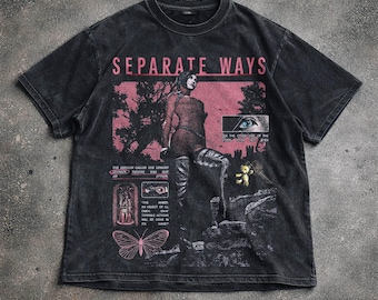 Koszulka Resident Evil Separate Ways w stylu vintage, sprana, graficzna, zniszczona bluza z kapturem Leon Jill Wesker, prezent dla gracza unisex.