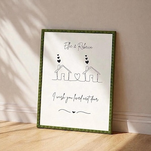 Personalised Long Distance Digital Print | Meaningful Gift for Friends & Family | Long Distance Relationship | A Loved One who lives far