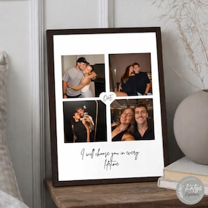 Custom Photo Love Collage Print | Romantic Gift for Partner | Anniversary, Wedding, Engagement Gift | Romantic Wall Art | Digital Download
