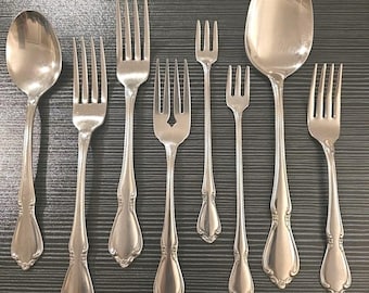 CHATEAU Oneida Plata Acero Inoxidable Oneidacraft Cubiertos de Lujo Brillantes 1961-presente