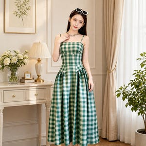 Green Picnic Dress - Etsy